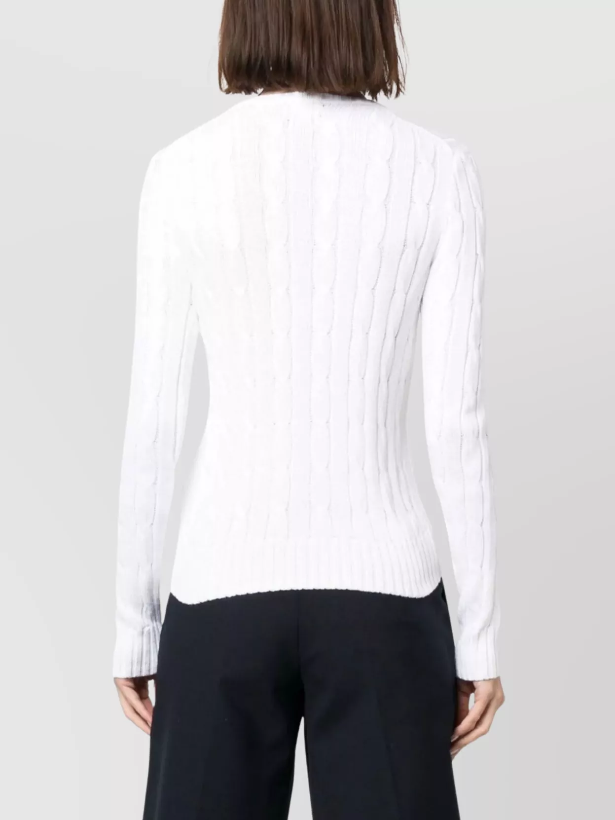 Ralph Lauren Julianna Crew Neck Preppy Knitwear In White
