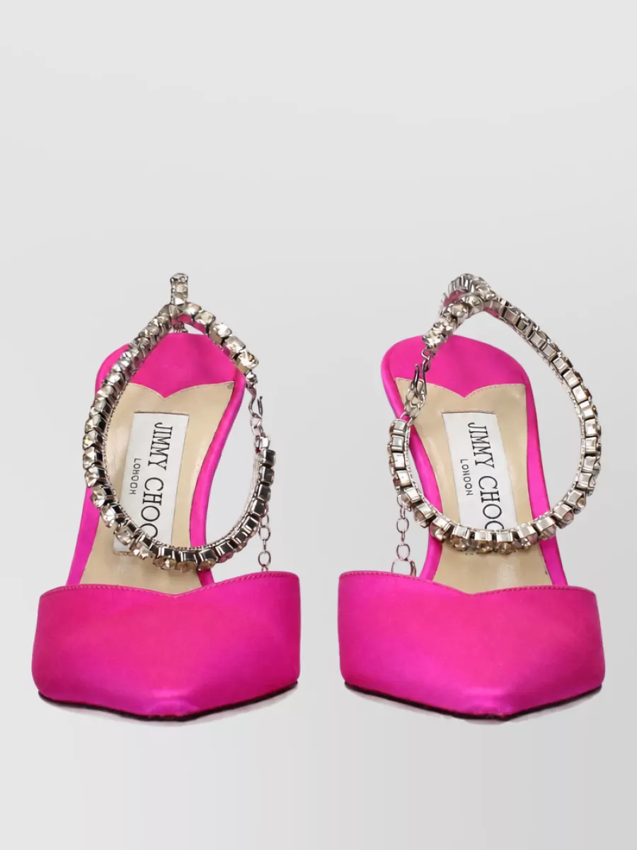 Jimmy Choo satin stiletto heel sandals