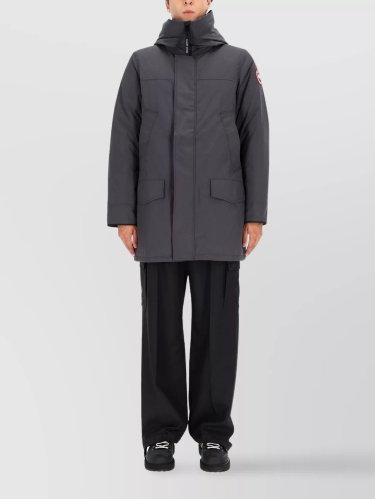 Canada Goose Hooded Jacket Featuring Front Pockets In Blue