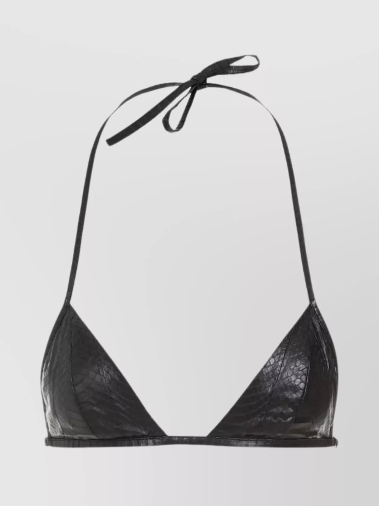 Rick Owens Snake Leather Halter Neck Top