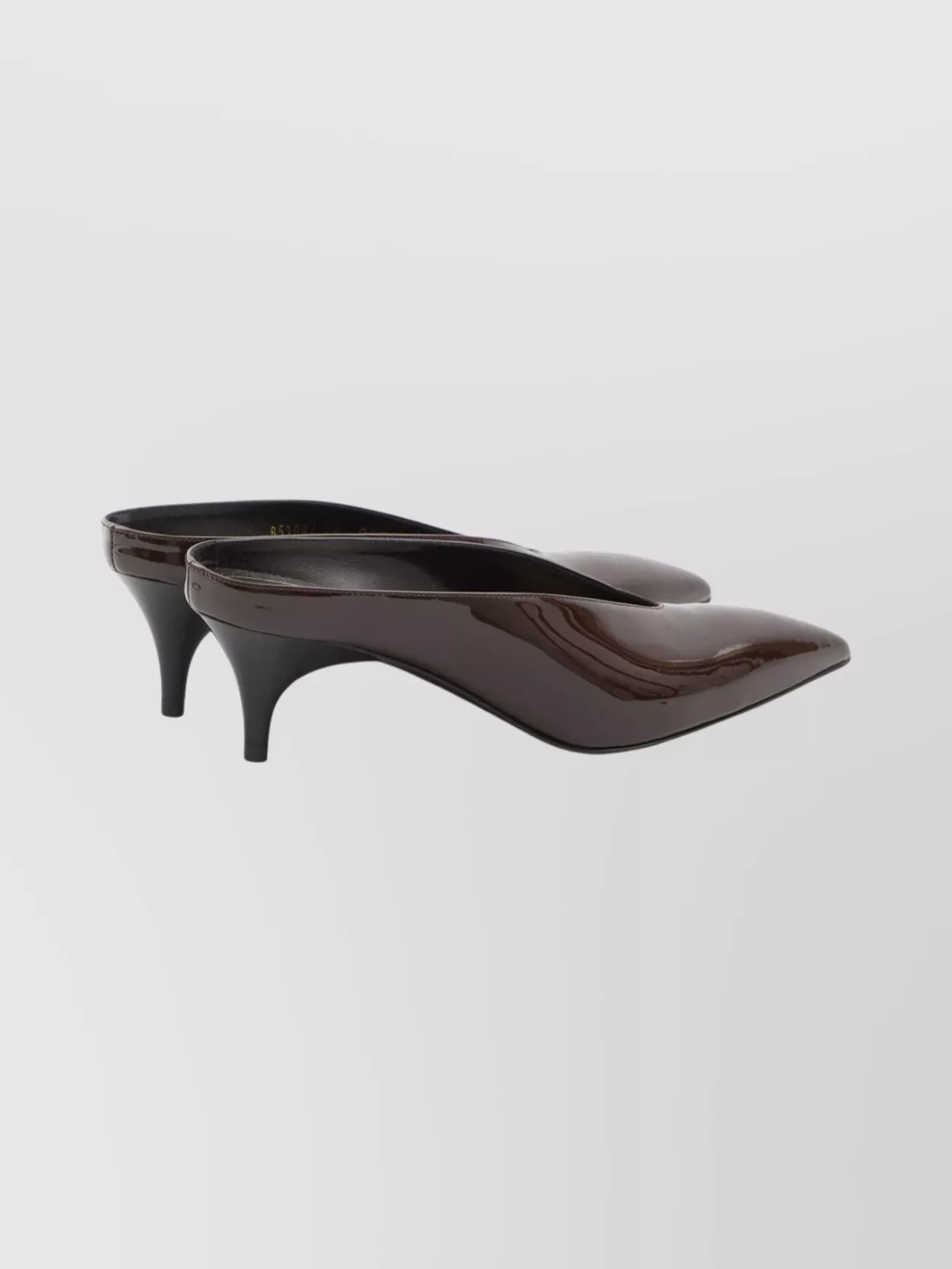 Gucci Pointed Toe Patent Leather Pumps In Brown