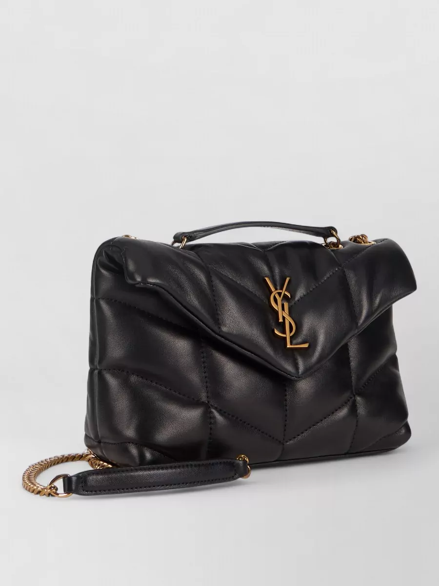 Saint Laurent Puffer Leather Quilted Shoulder Bag