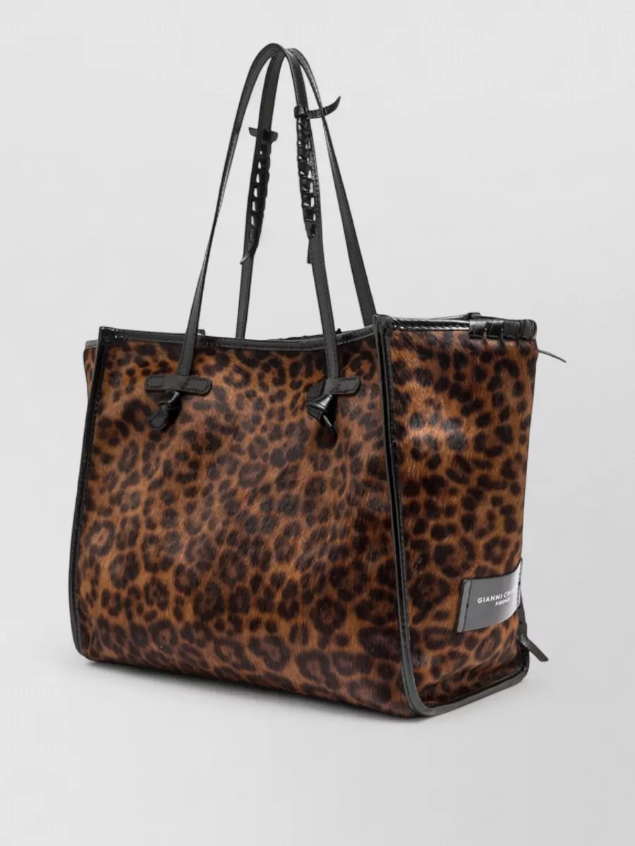 Gianni Chiarini Calfskin Animal-Print Shoulder Bag
