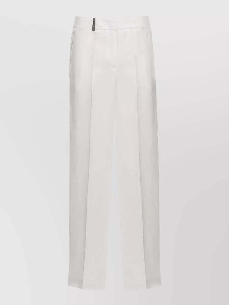 Peserico linen wide-leg trousers