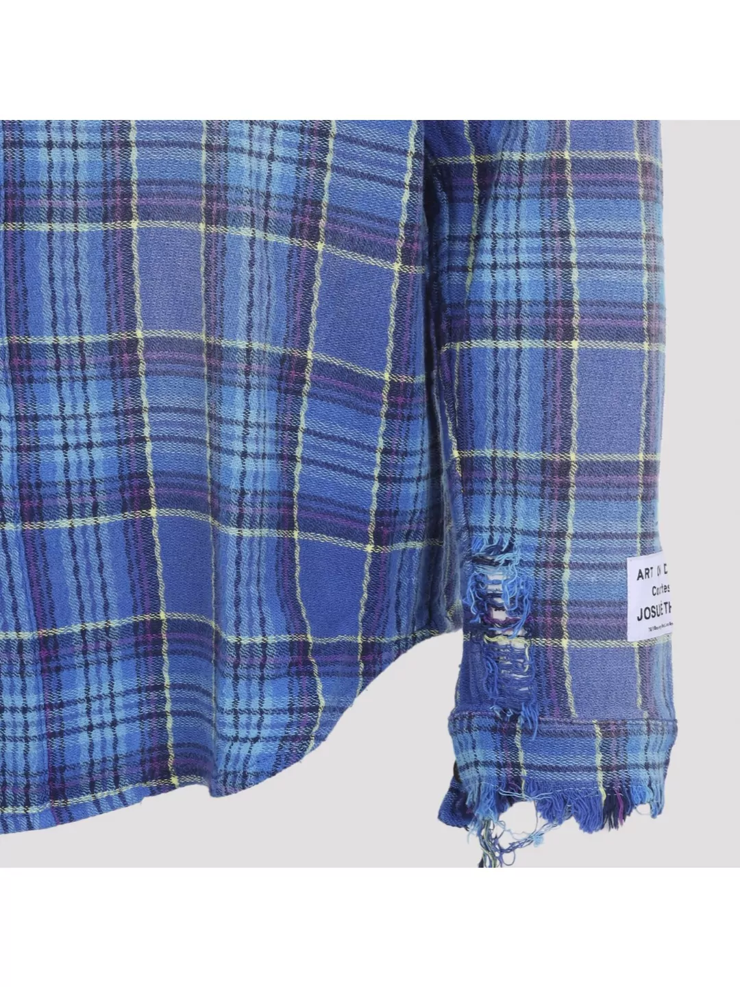 Gallery Dept. Plaid Flannel Shirt Frayed Hem