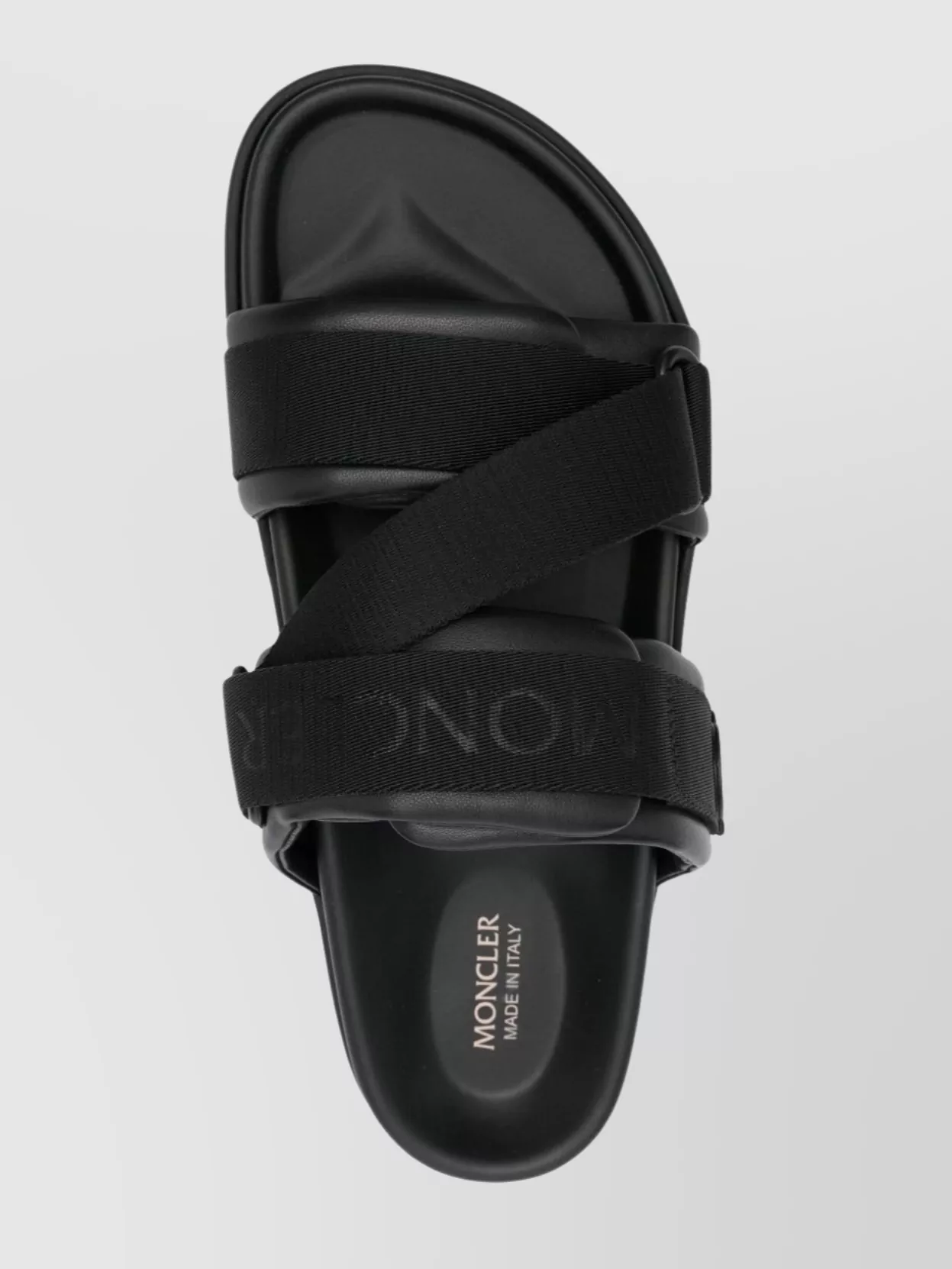 Shop Moncler Open Toe Rubber Sole Sandals