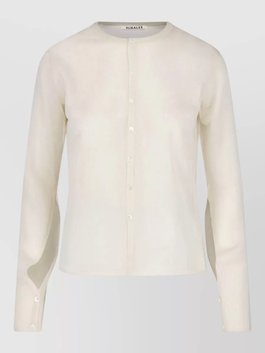 Auralee silk crewneck blouse