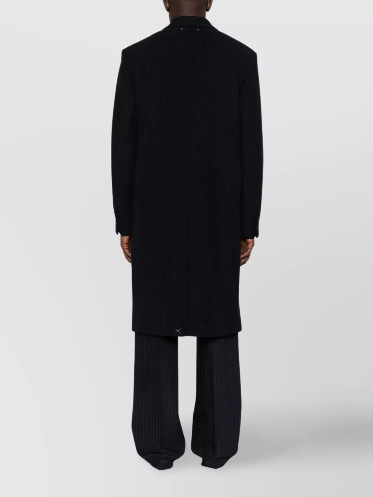 Golden Goose Long Wool Daster Coat With Notch Lapels