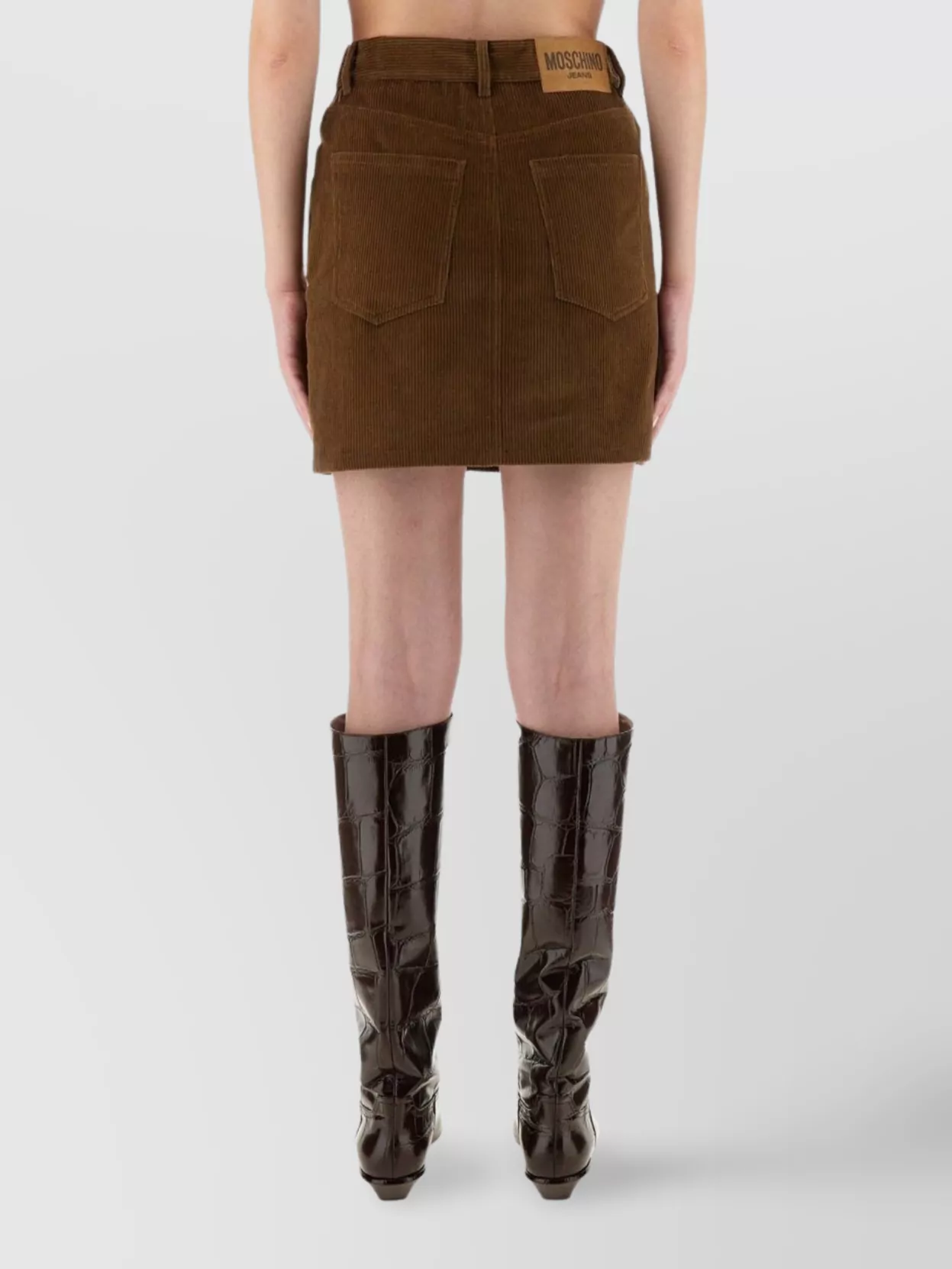Moschino Corduroy Skirt With Pockets And Belt Loops