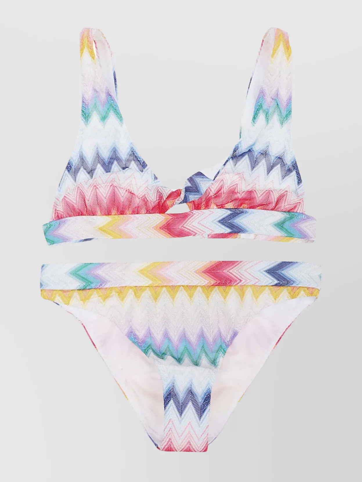 Missoni Zigzag Cut Bikini Set In Animal Print