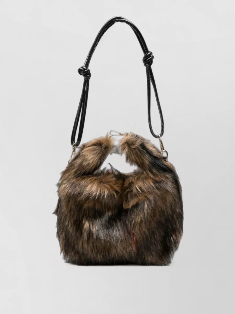 La Milanesa faux fur bucket bag