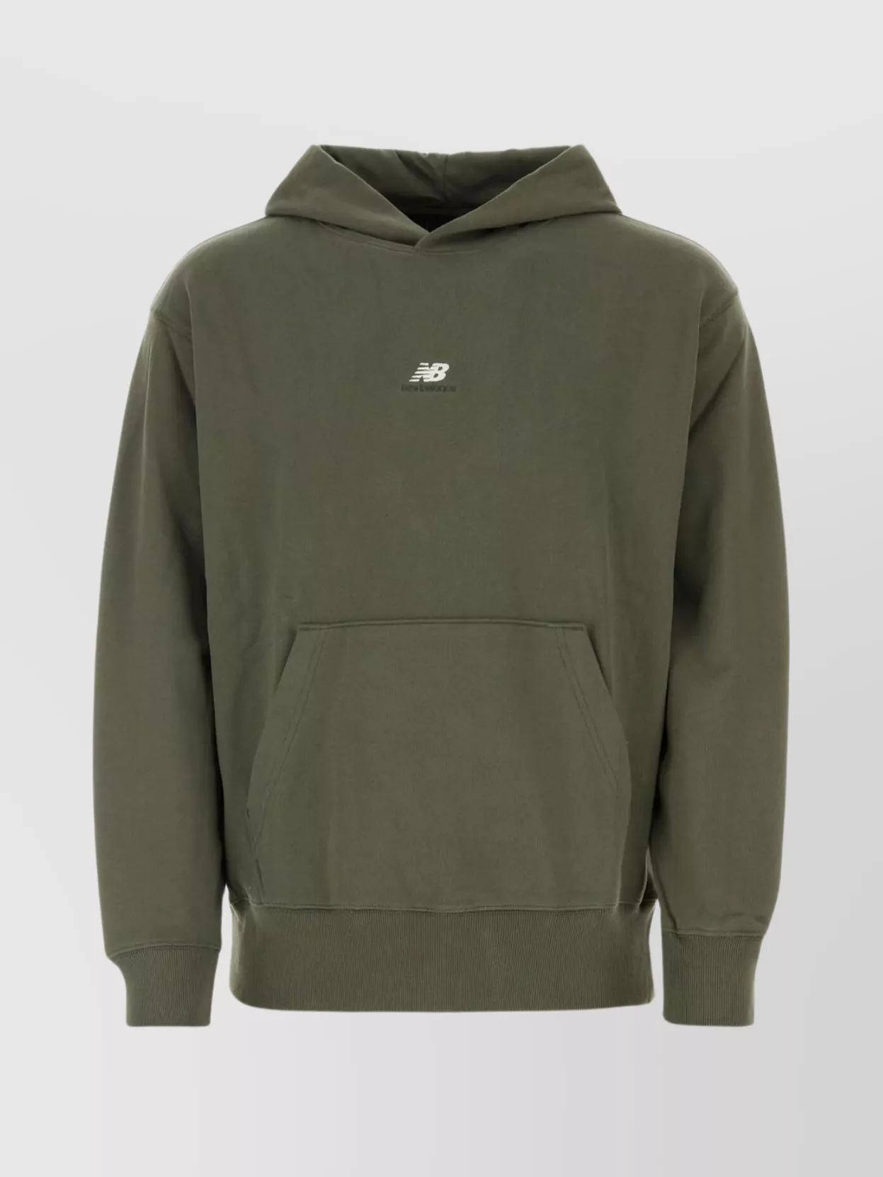 Shop New Balance Cotton Hooded Sweatshirt And Pouch Pocket