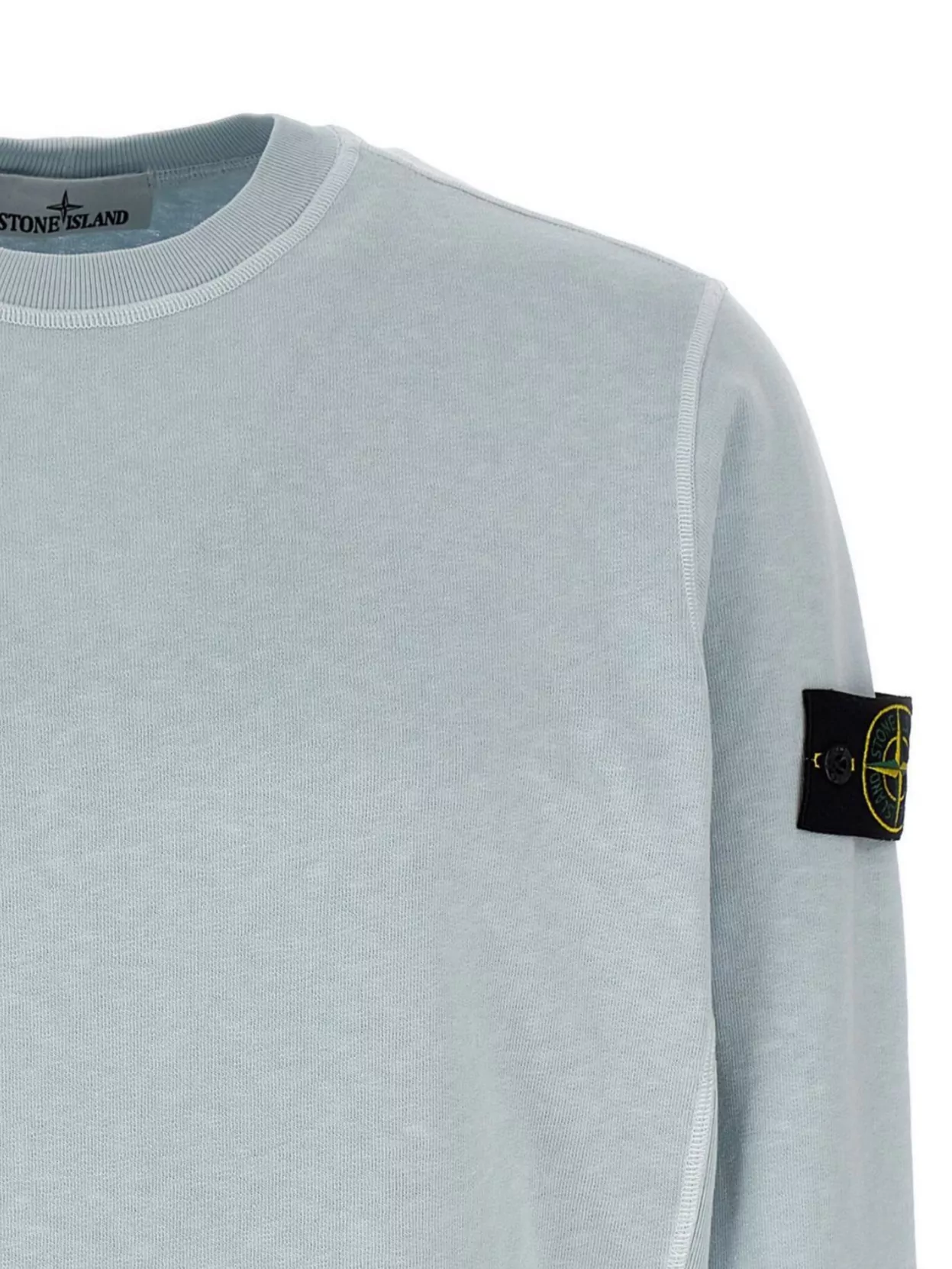 Stone Island Crew Neck Logo Badge Sweatshirt
