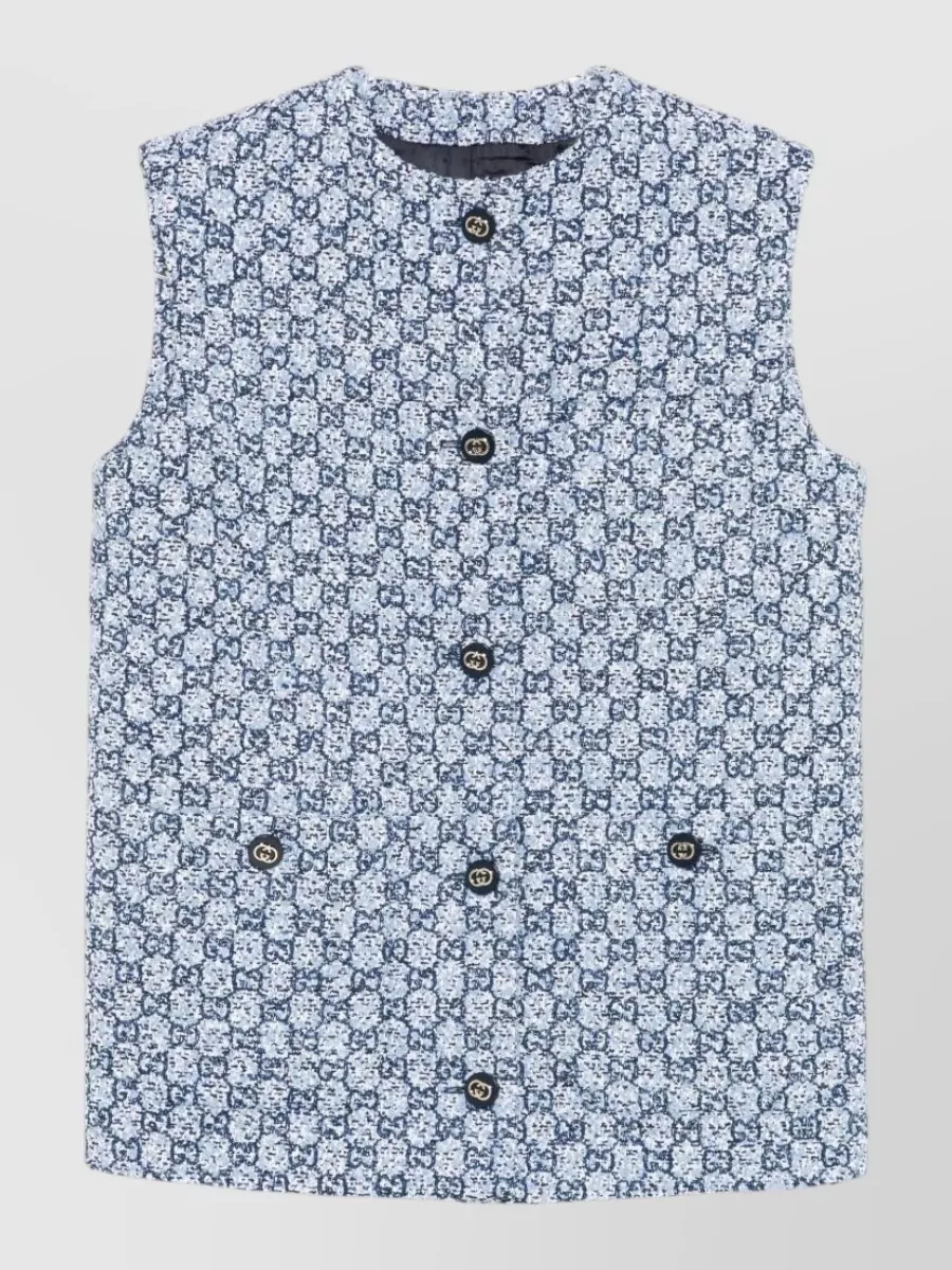 Gucci tweed sleeveless top