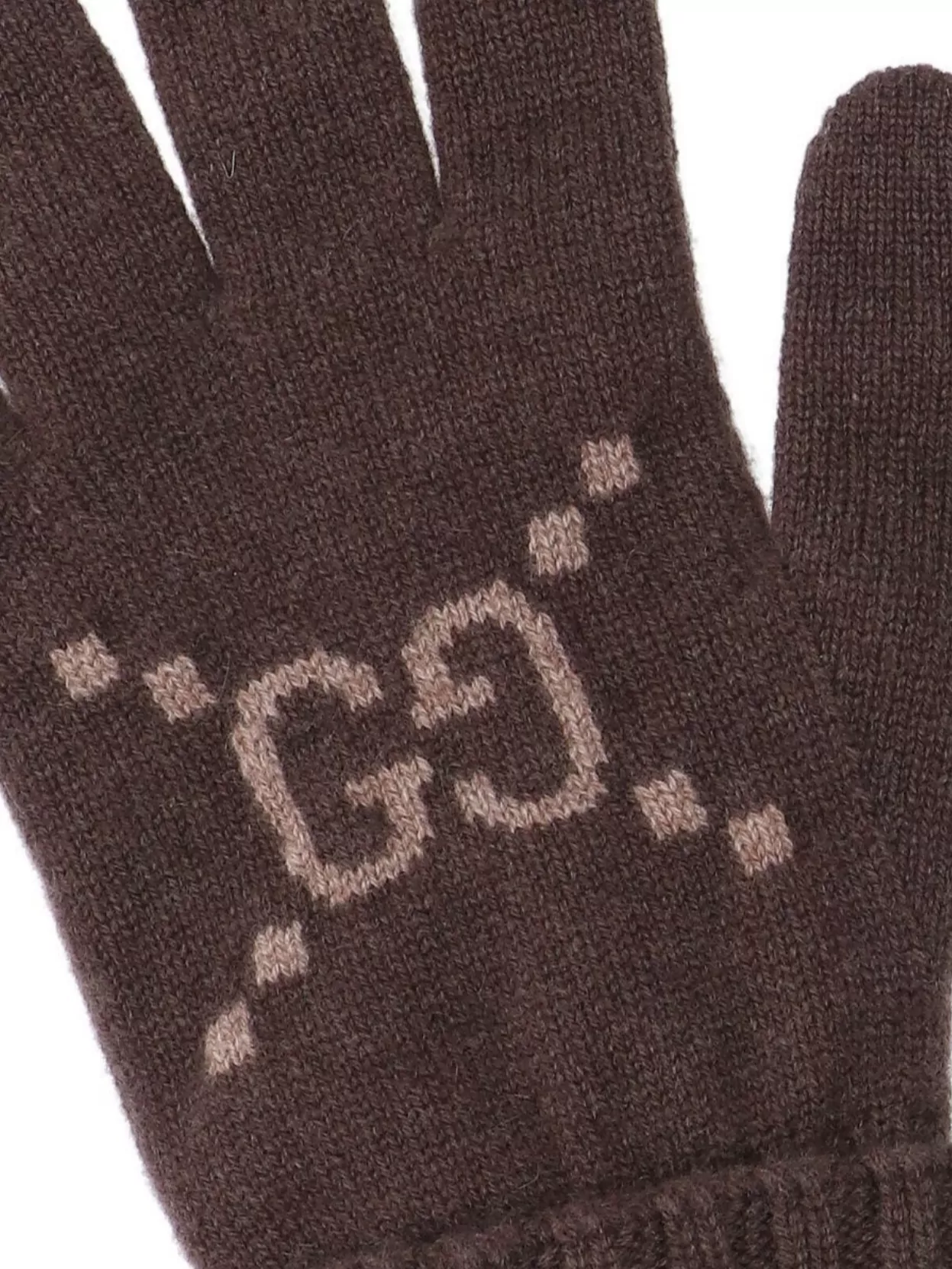 Gucci Knit Texture Gloves Ribbed Cuffs