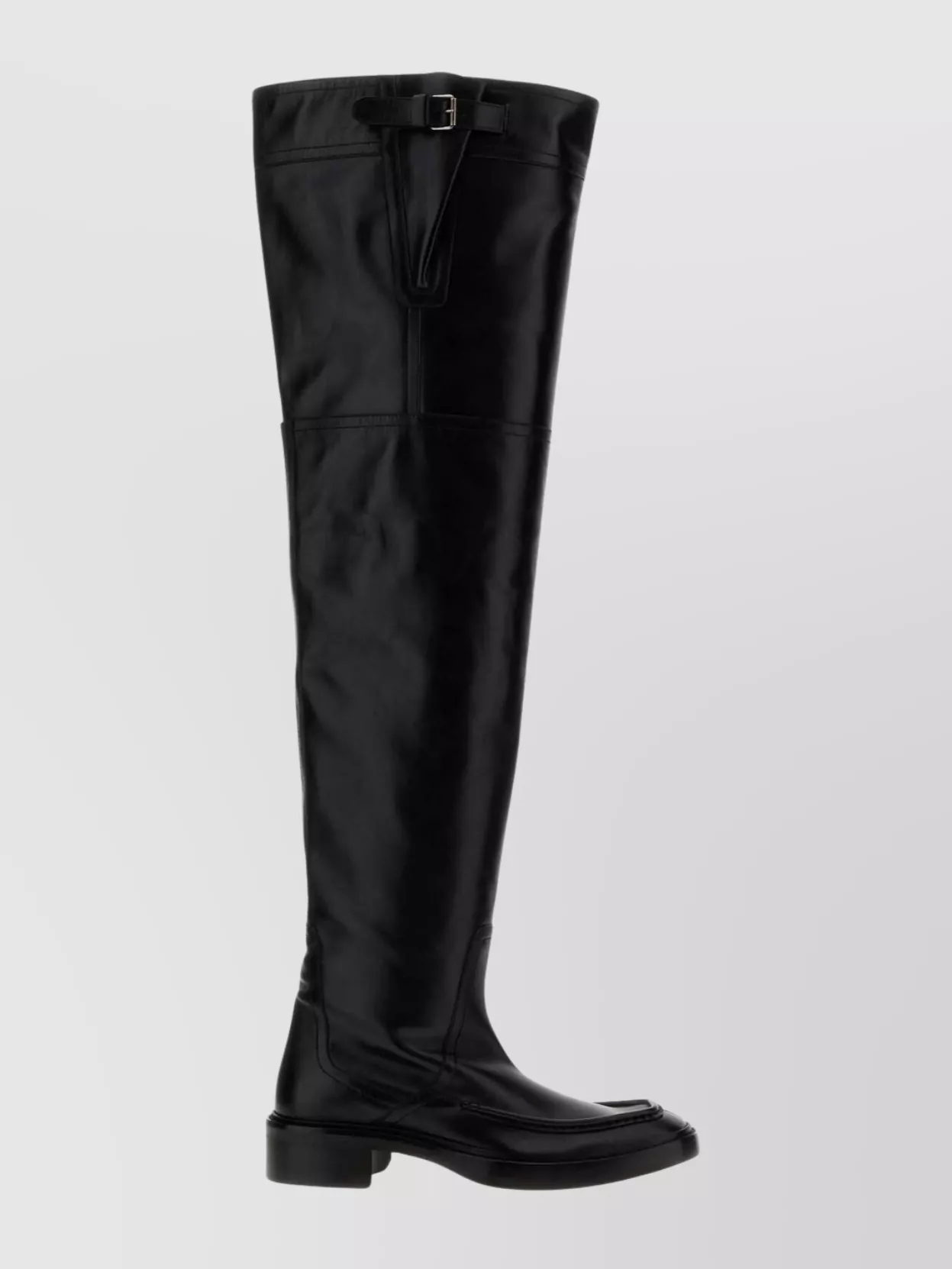 Saint Laurent Joe Over-the-knee Boots In Smooth Leather In Black