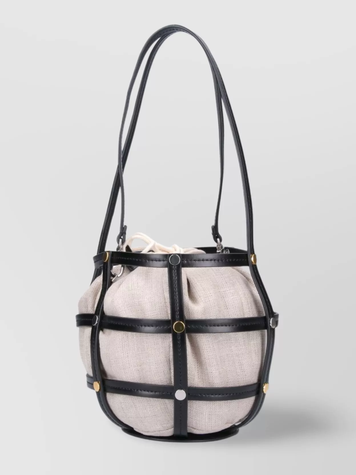 STAUD ROUND BASE SHOULDER BAG WITH DUAL HANDLES