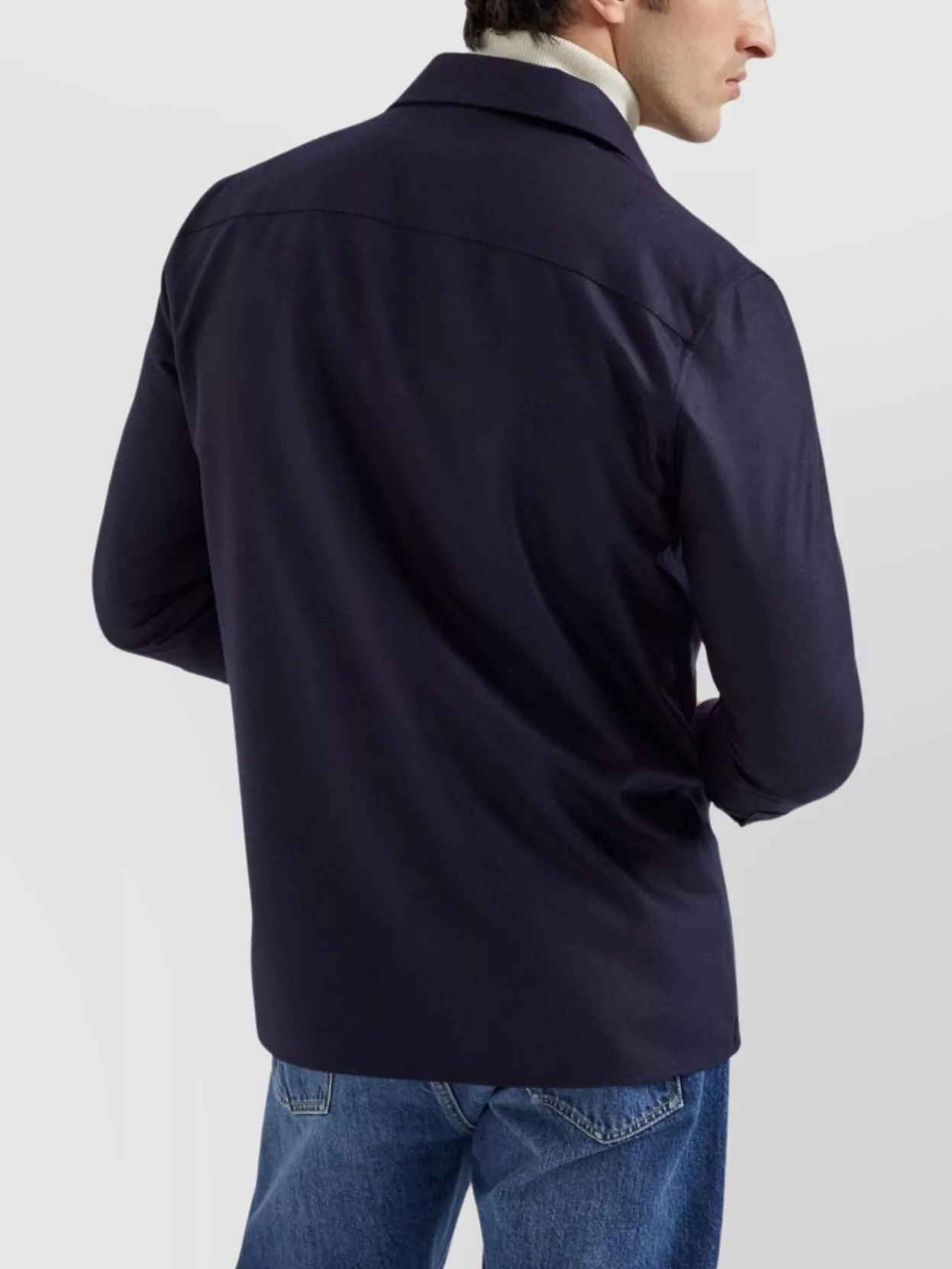 Brunello Cucinelli Wool Shirt With Long Sleeves And Spread Collar