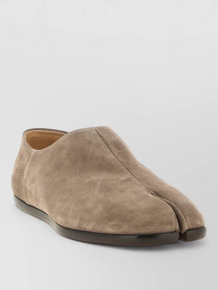 Maison Margiela leather suede tabi loafers
