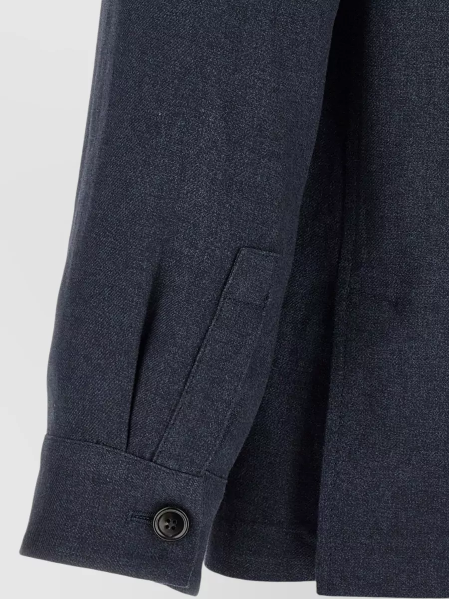 Zegna Linen Blend Single Breasted Coat