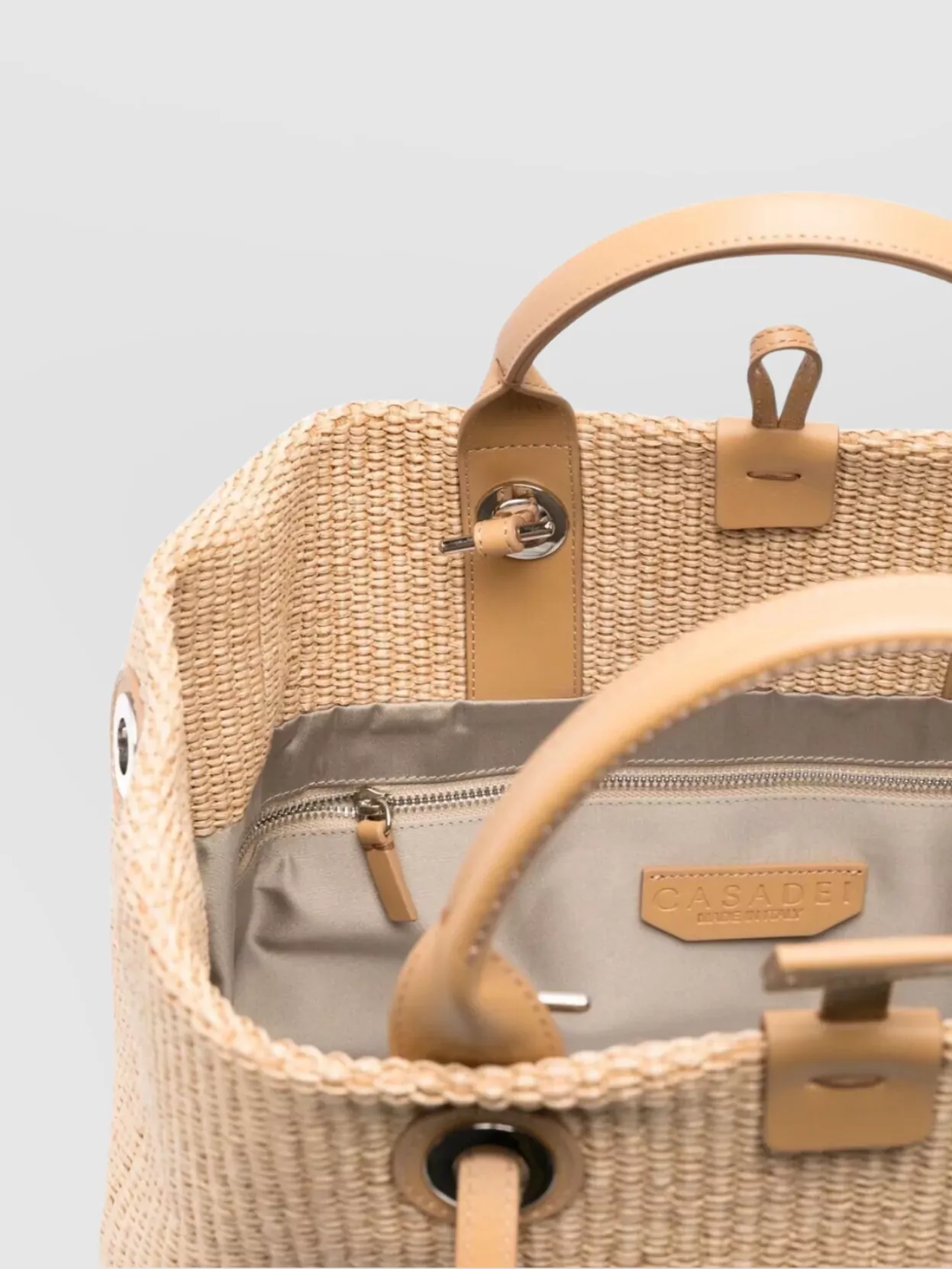 Casadei Bay Satchel Bag With Double Handles And Metal Eyelets