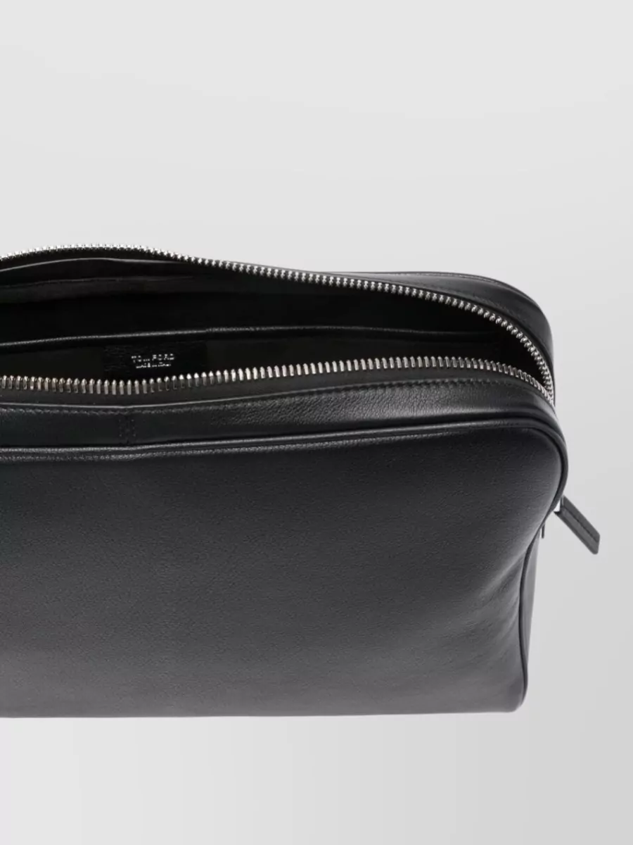 Tom Ford Rectangular Laptop Briefcase Textured Finish