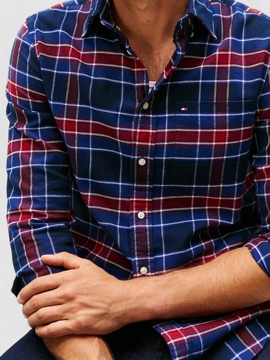 Tommy Hilfiger Button-Down Collar Long Sleeve Shirt With Pocket