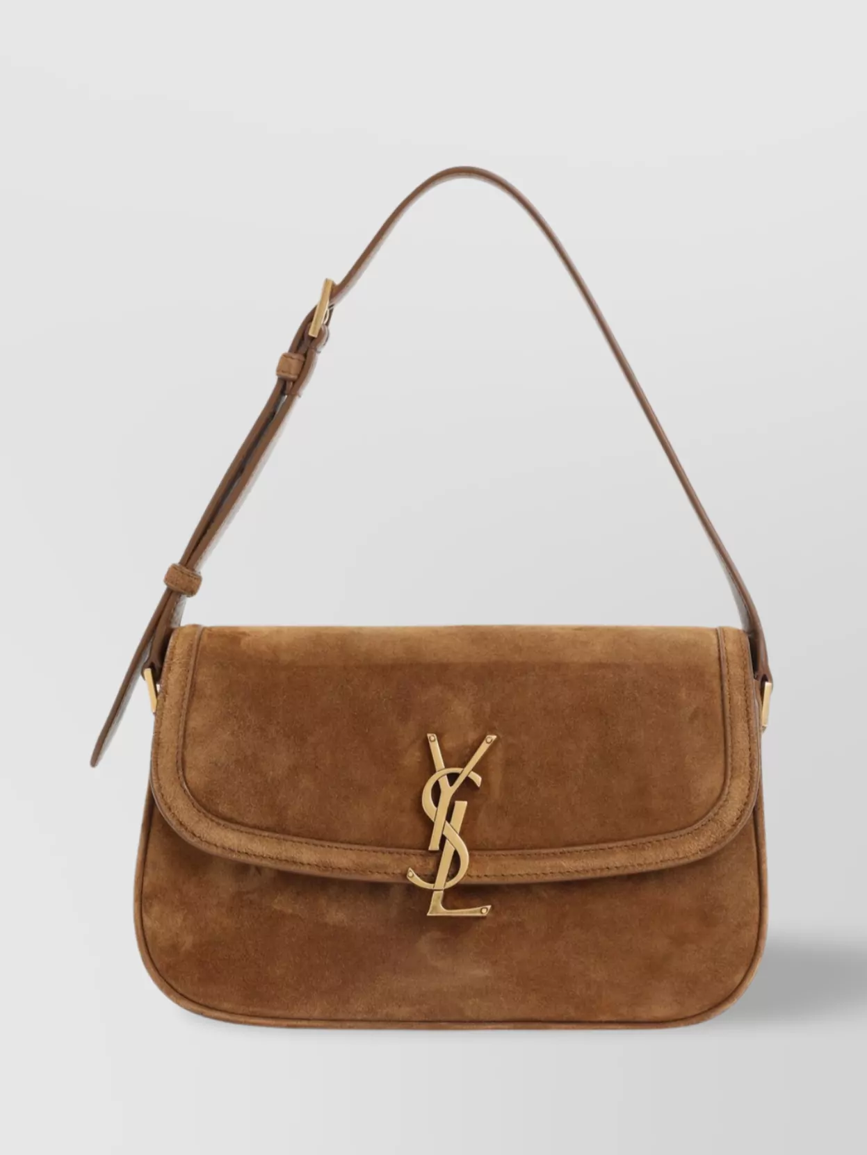 Saint Laurent Solferino Suede Leather Shoulder Bag