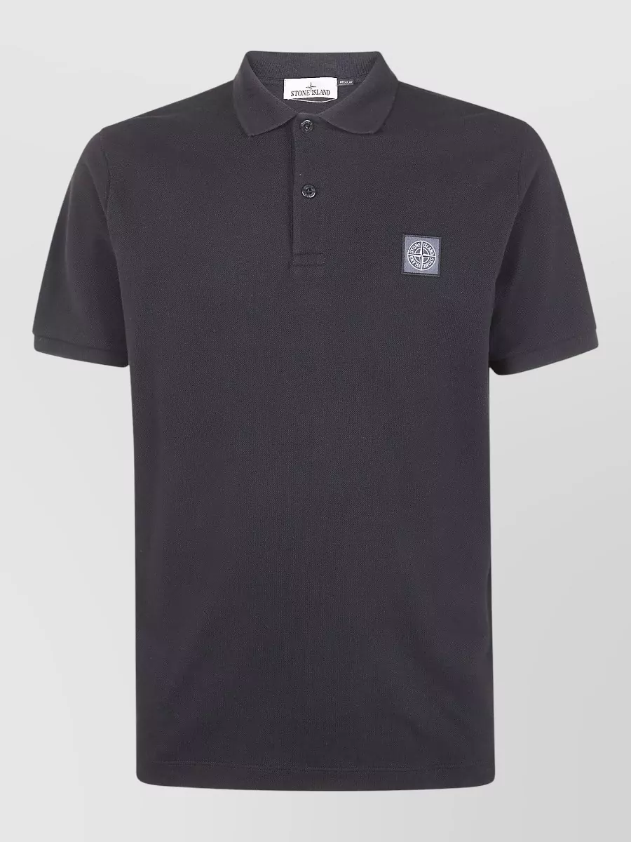Stone Island Straight Cut Polo Shirt Short Sleeves