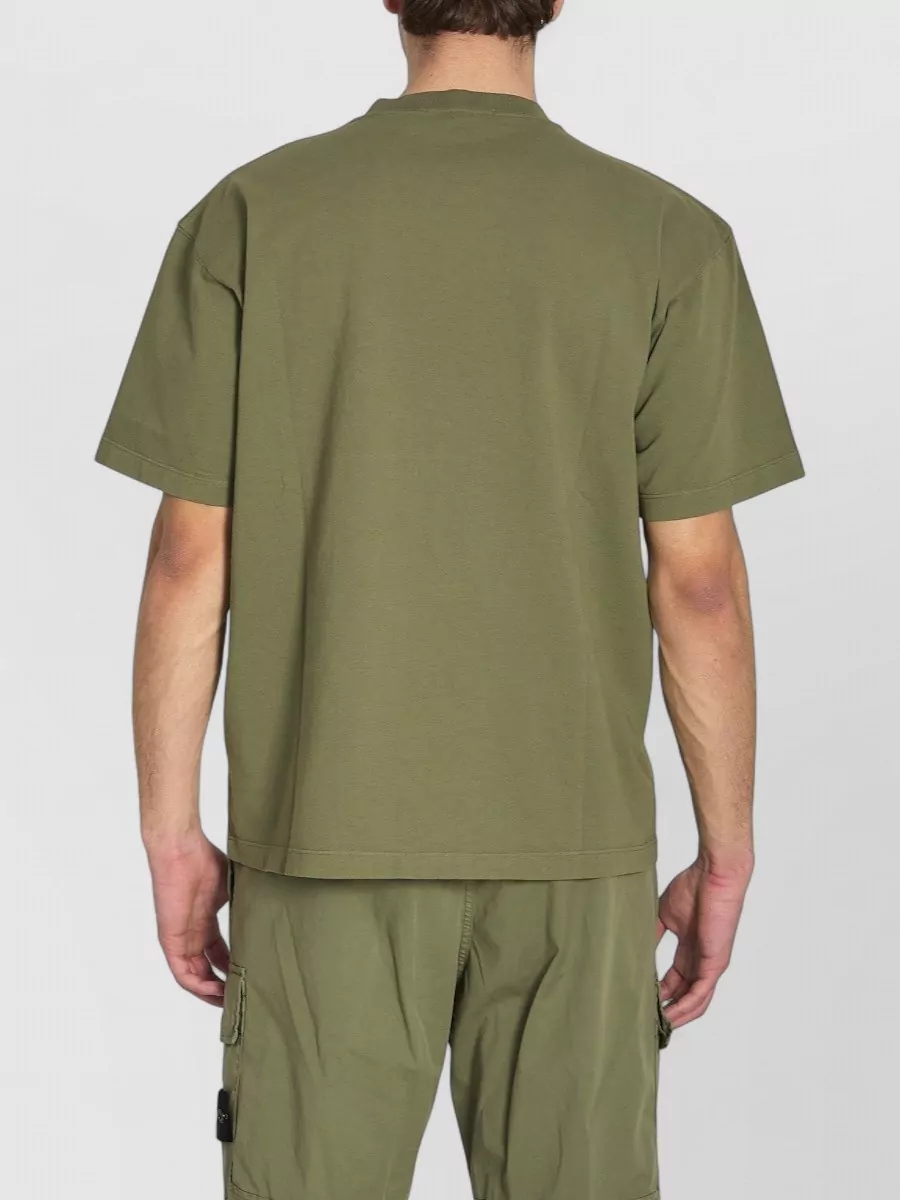 Stone Island Cotton Ribbed Crew Neck Oversized Short-Sleeve T-Shirt