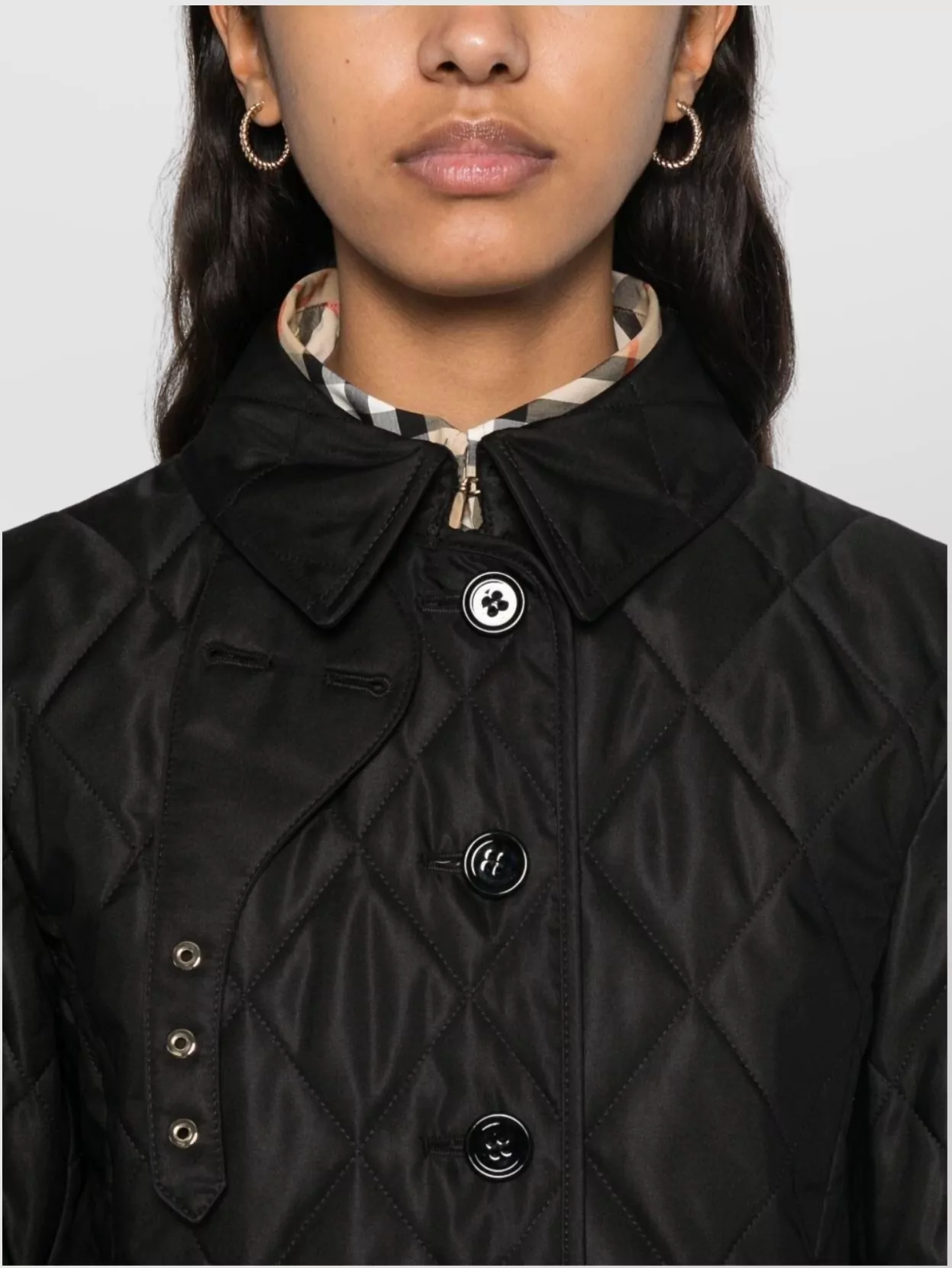 Burberry Tailored Jacket With Quilted High Collar