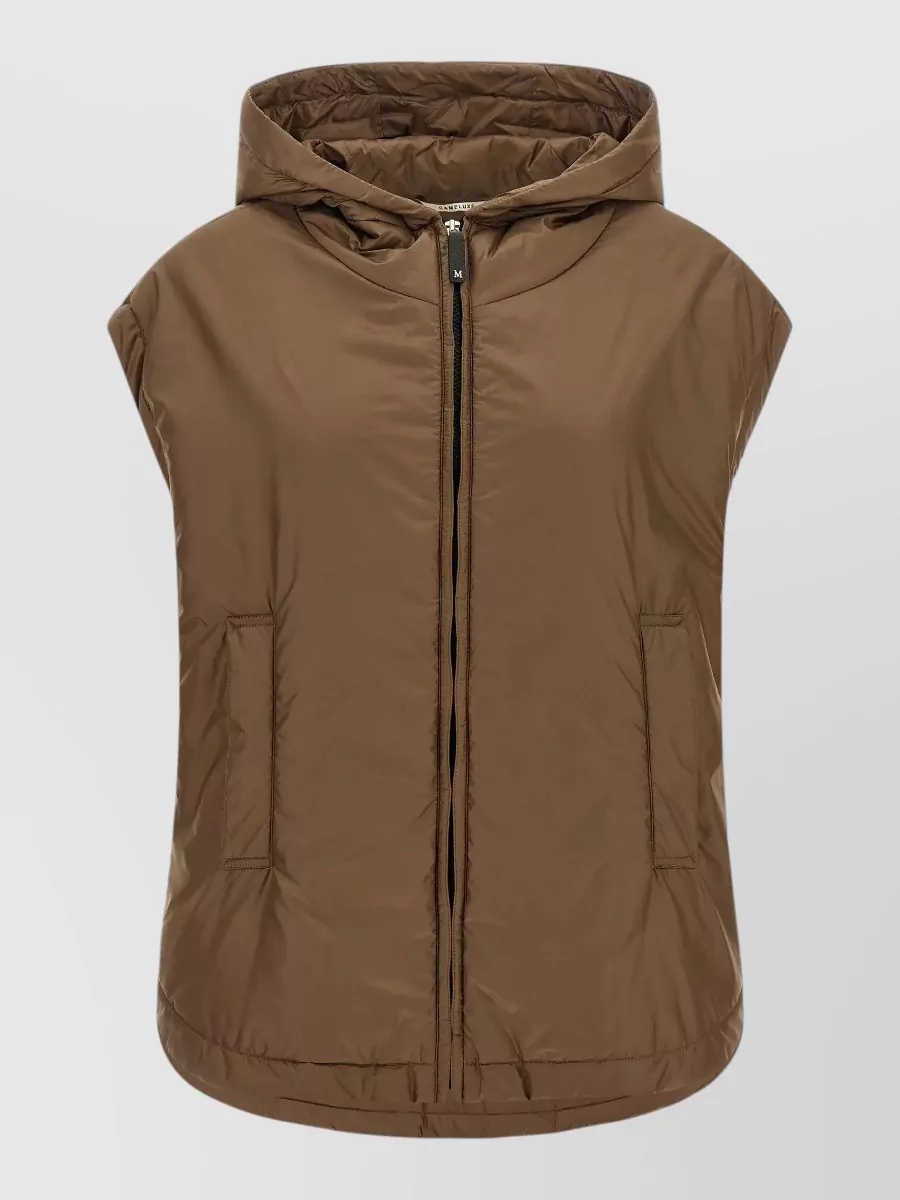 Max Mara faux fur hooded coat