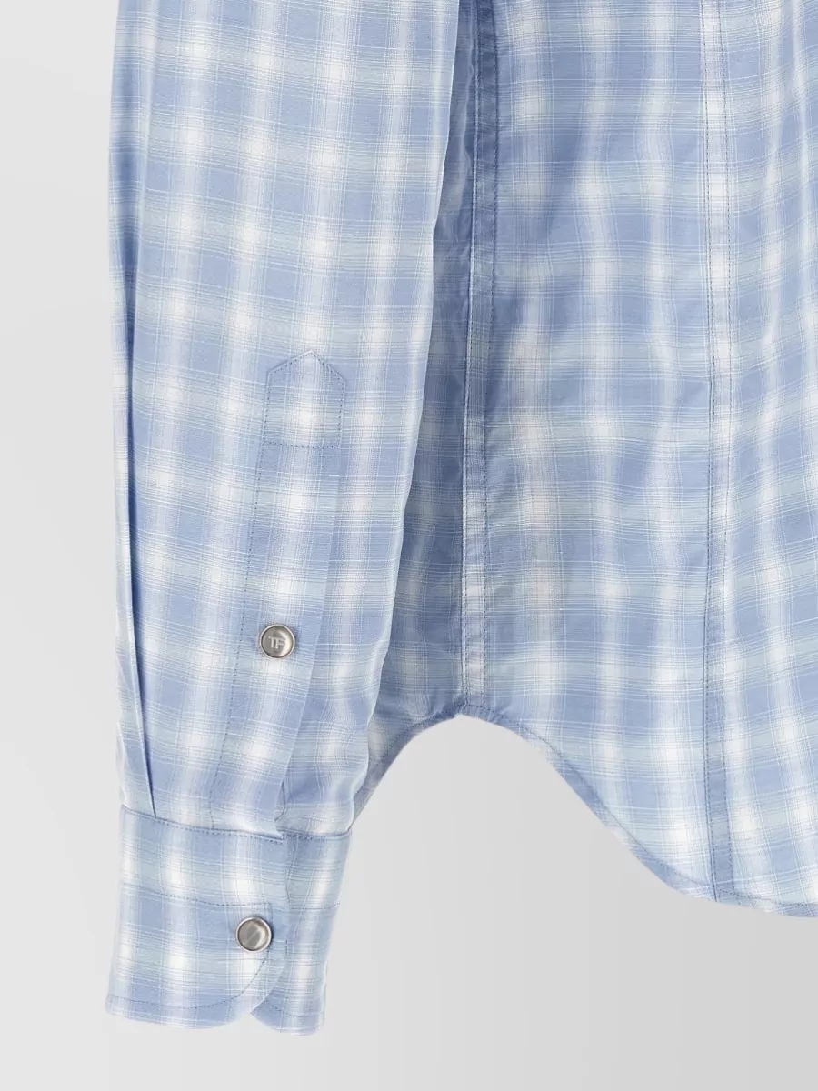 Tom Ford Western Check Shirt Button Down Collar