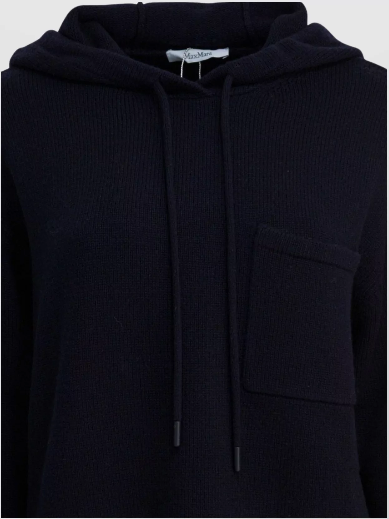 Max Mara Cashmere And Wool Hooded Knit Sweater
