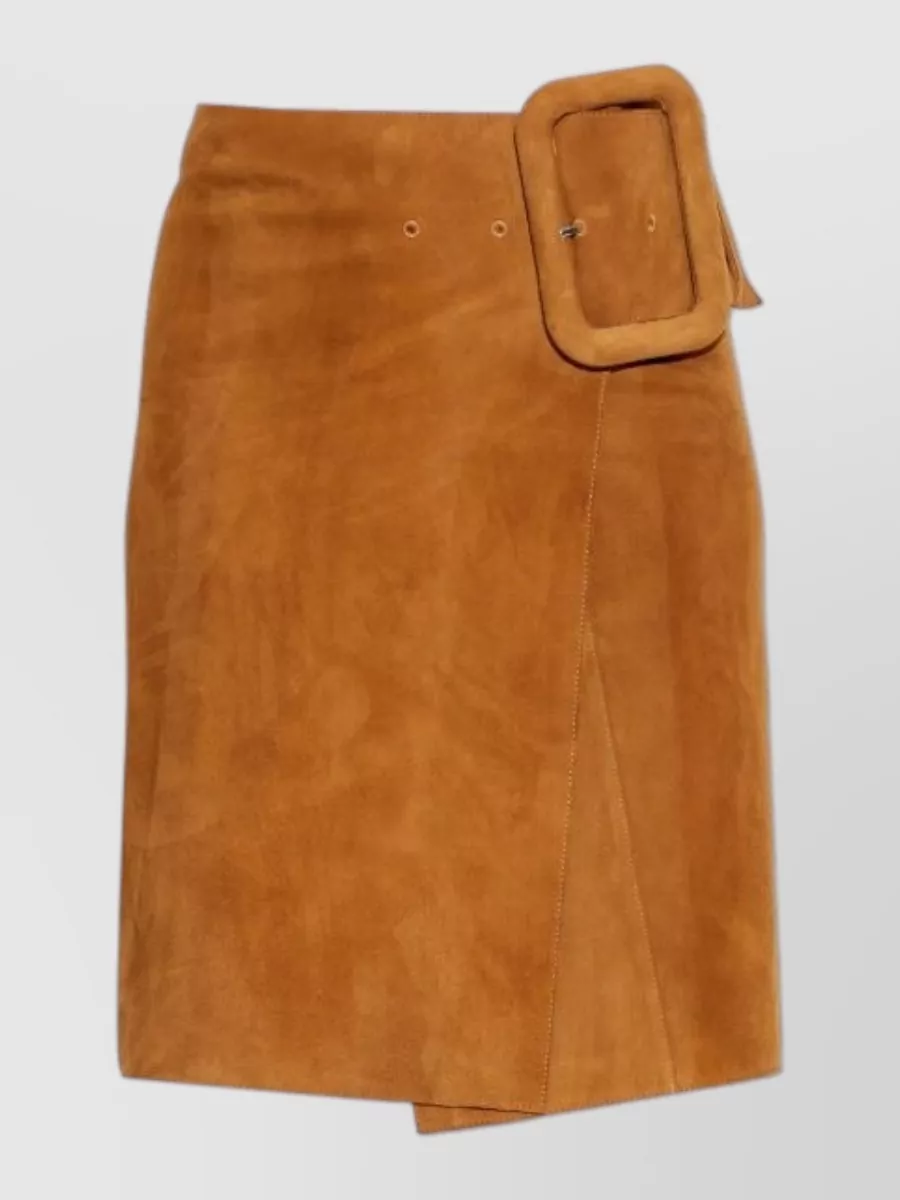 Ami Paris Belted midi skirt