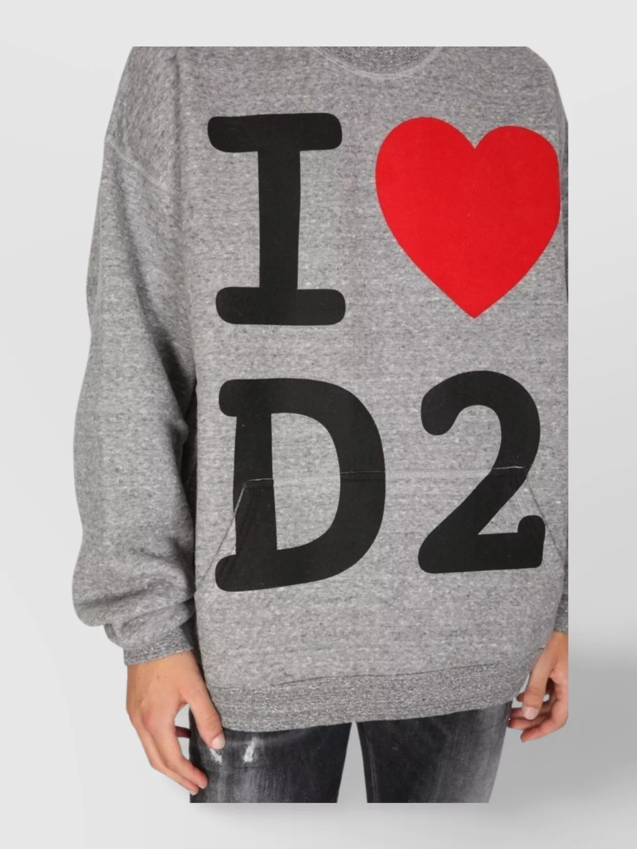 Shop Dsquared2 Love Sweatshirt Crew Neck Graphic Print