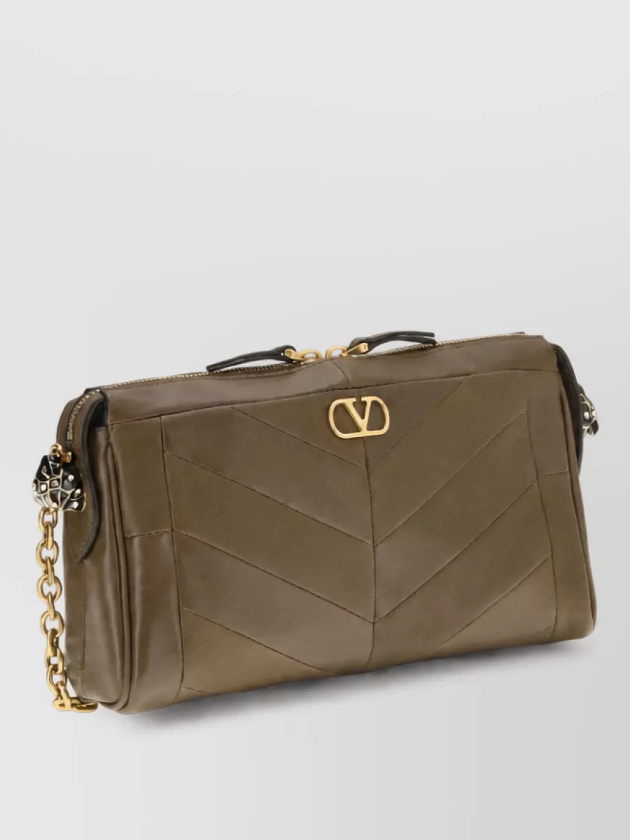 Valentino Garavani panthea small leather clutch bag