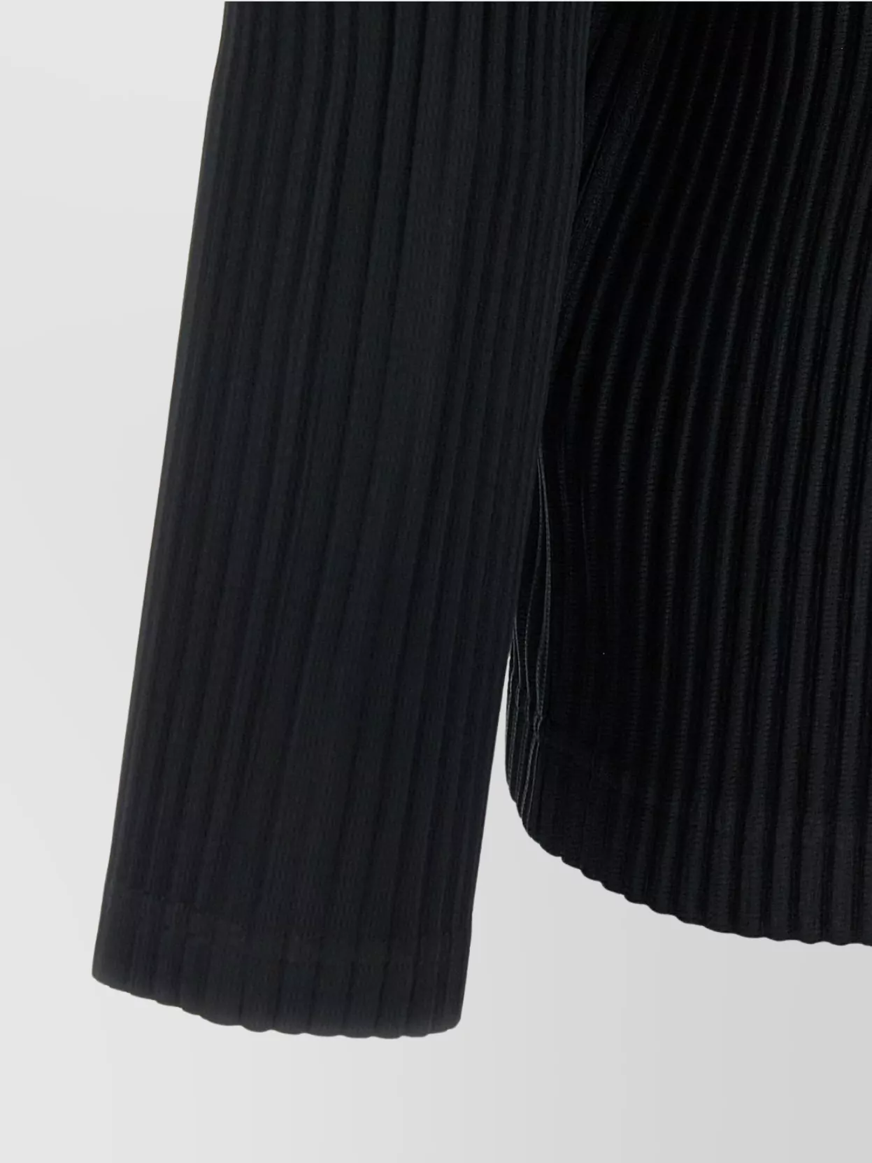 Homme Plisse Issey Miyake Ribbed Long Sleeve Crew Neck T-Shirt
