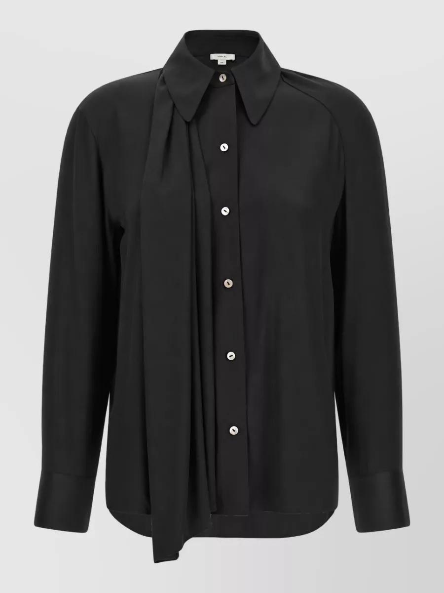 Vince Silk scarf-tie shirt