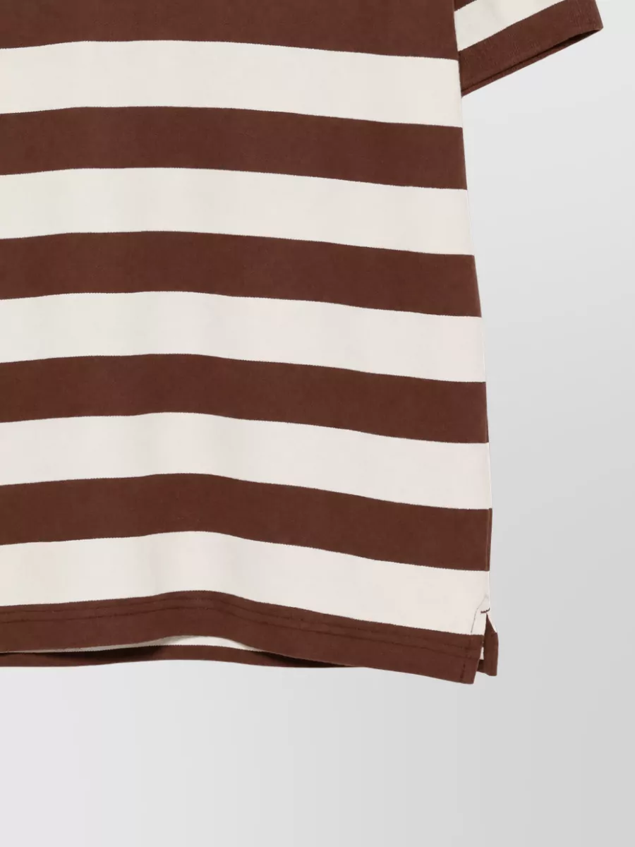 Icecream Striped Cotton Polo T-Shirt