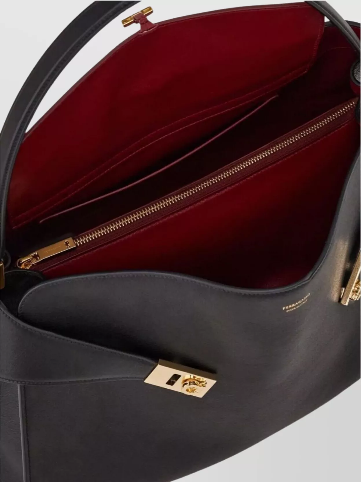 Ferragamo Large Bicolor Shoulder Bag