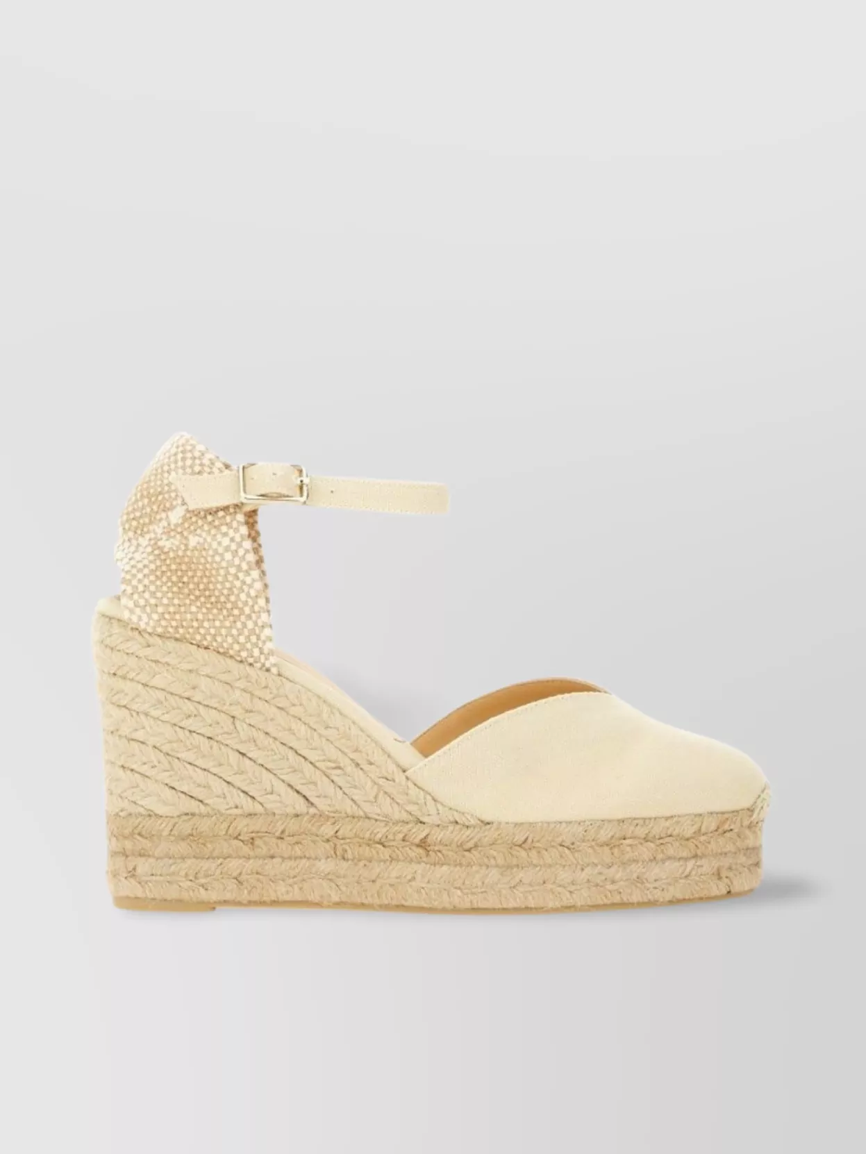 Castaner Wedge Espadrille With Open Back And Peep Toe