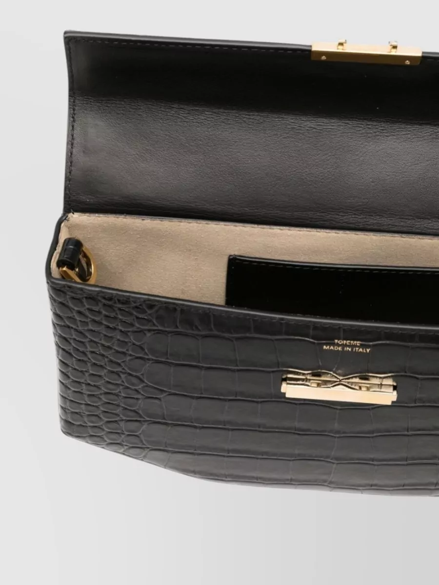 Totême Croc-Effect Leather Clutch Bag
