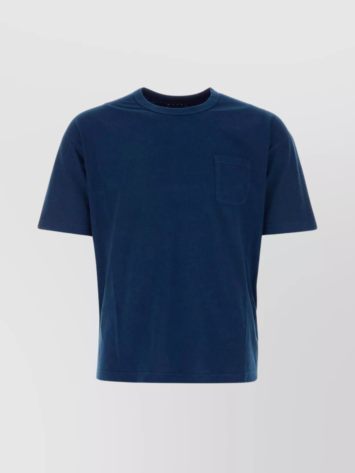 Shop Visvim Cotton T-shirt With Chest Pocket And Ribbed Crew-neck
