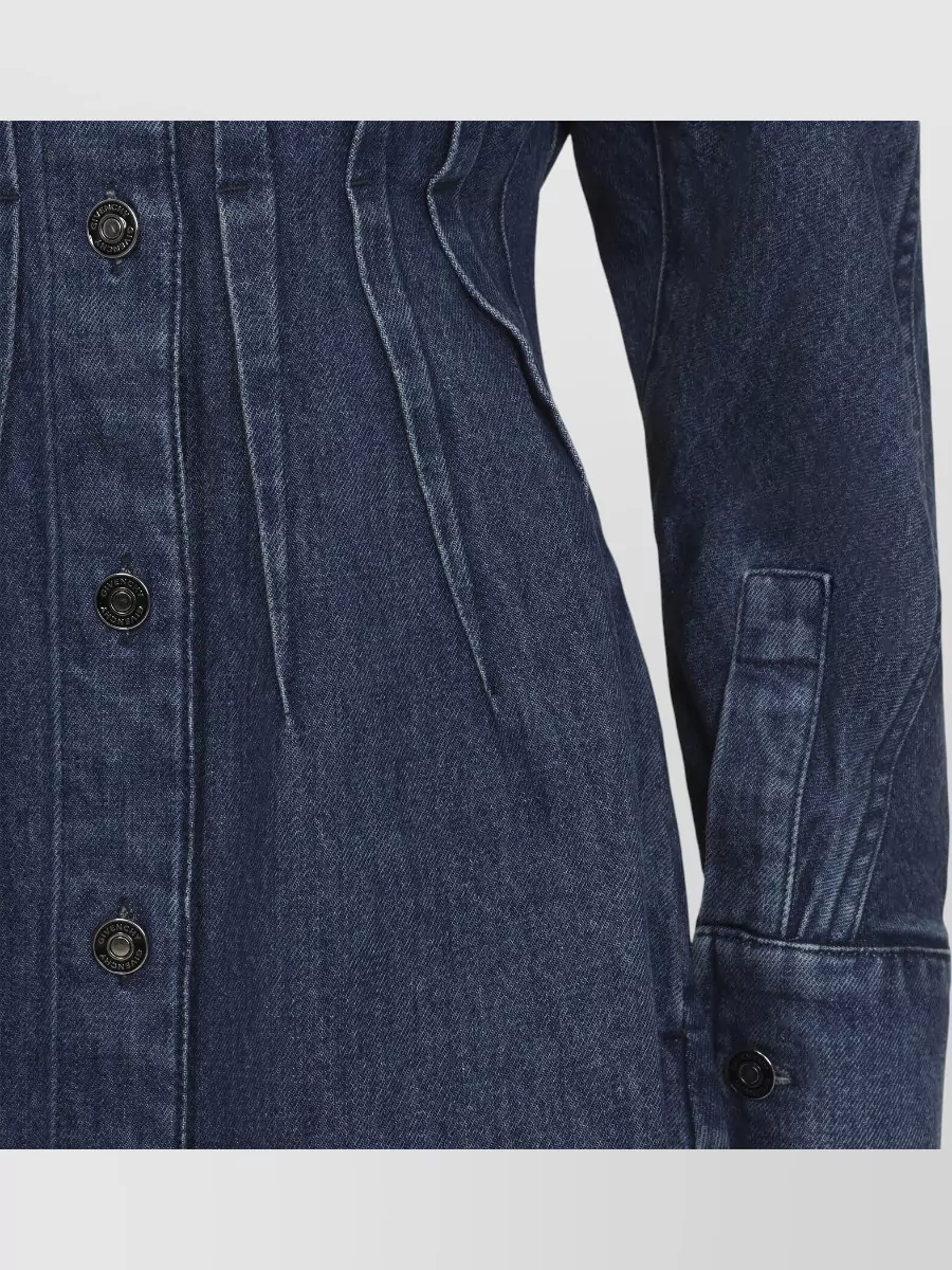 Givenchy Long Sleeve Dress Pointed Collar Stitching