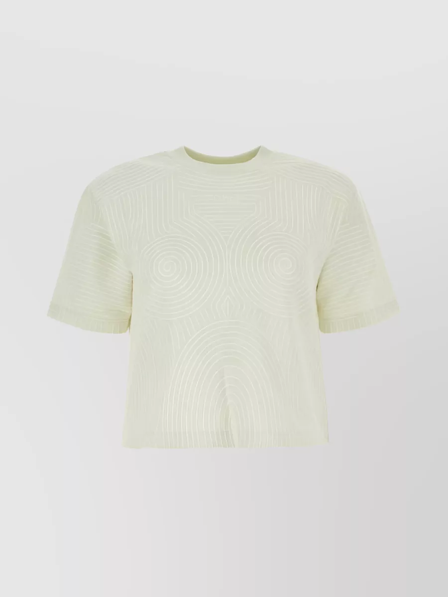 Shop Off-white Geometric Logo Print T-shirt In Cream