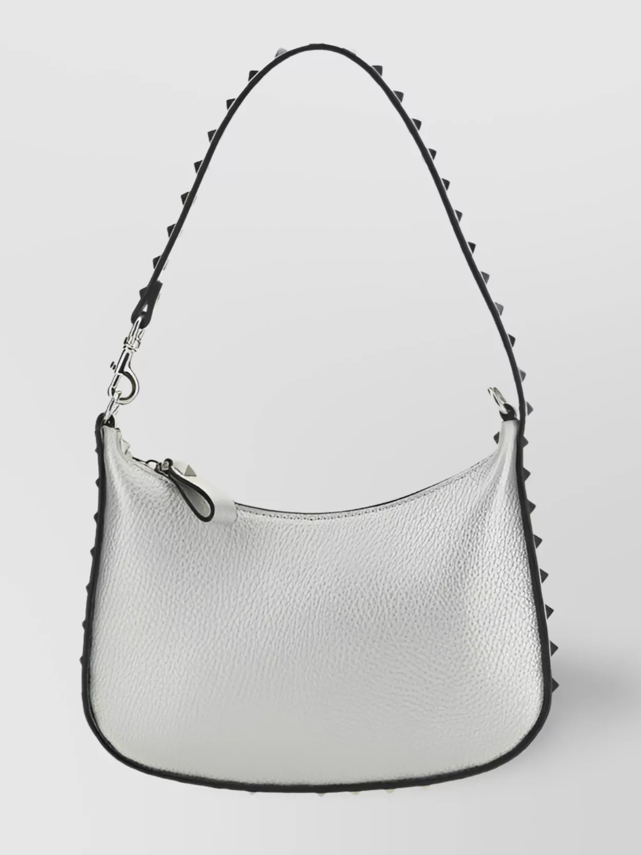 Valentino Garavani Silver Mini Rockstud Shoulder Bag In S13 Silver