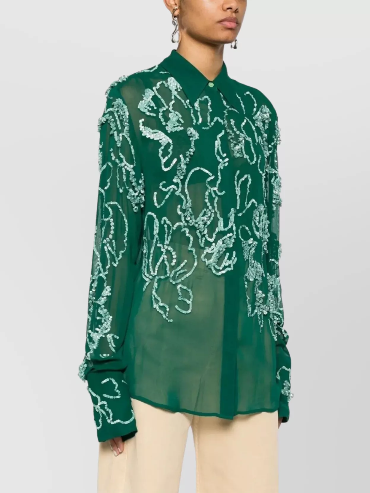 Shop Dries Van Noten Celina Bis Emb 1487 W.w.shirt