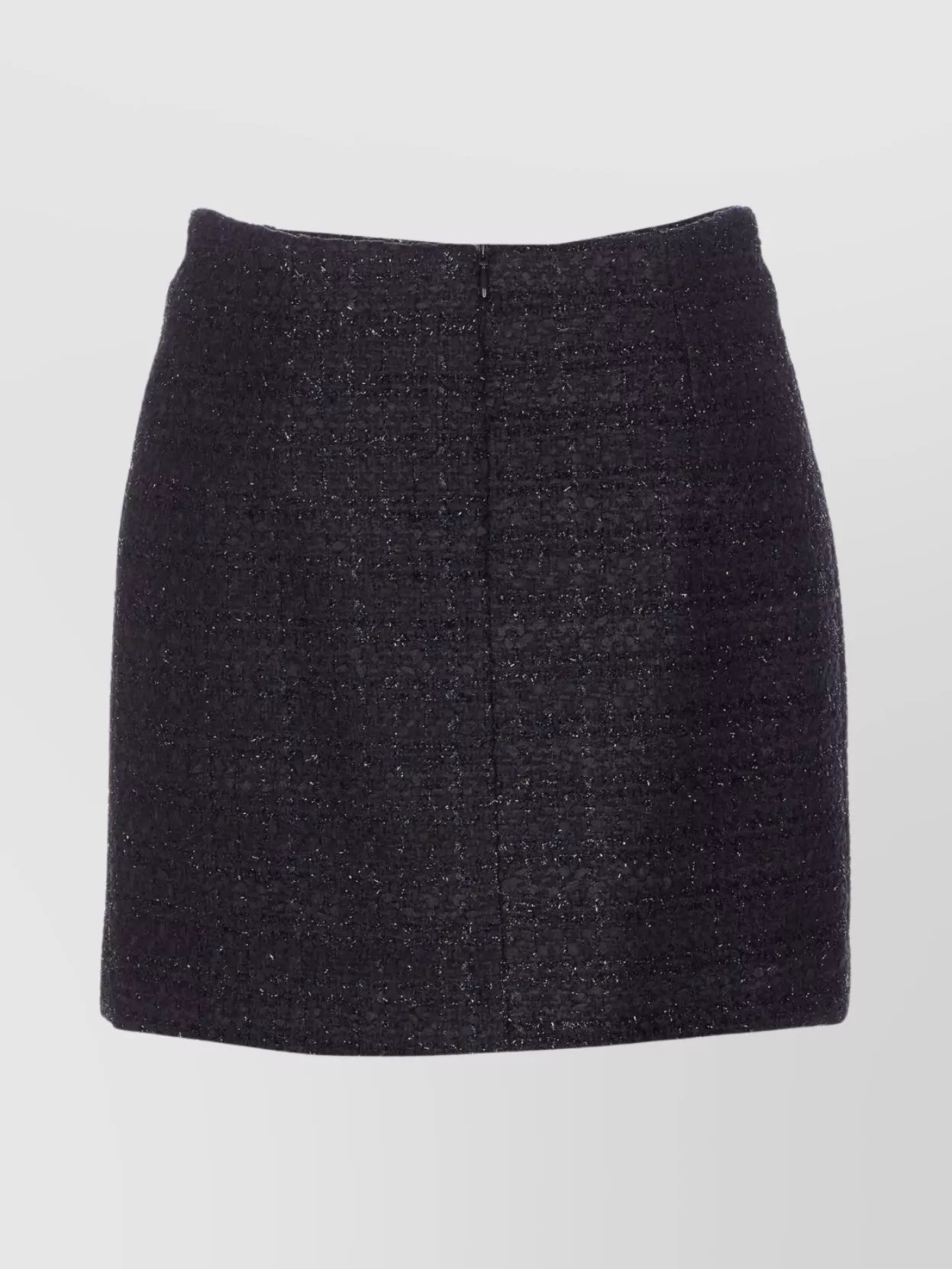 Tagliatore High Waist Mini Skirt In Textured Fabric In Black