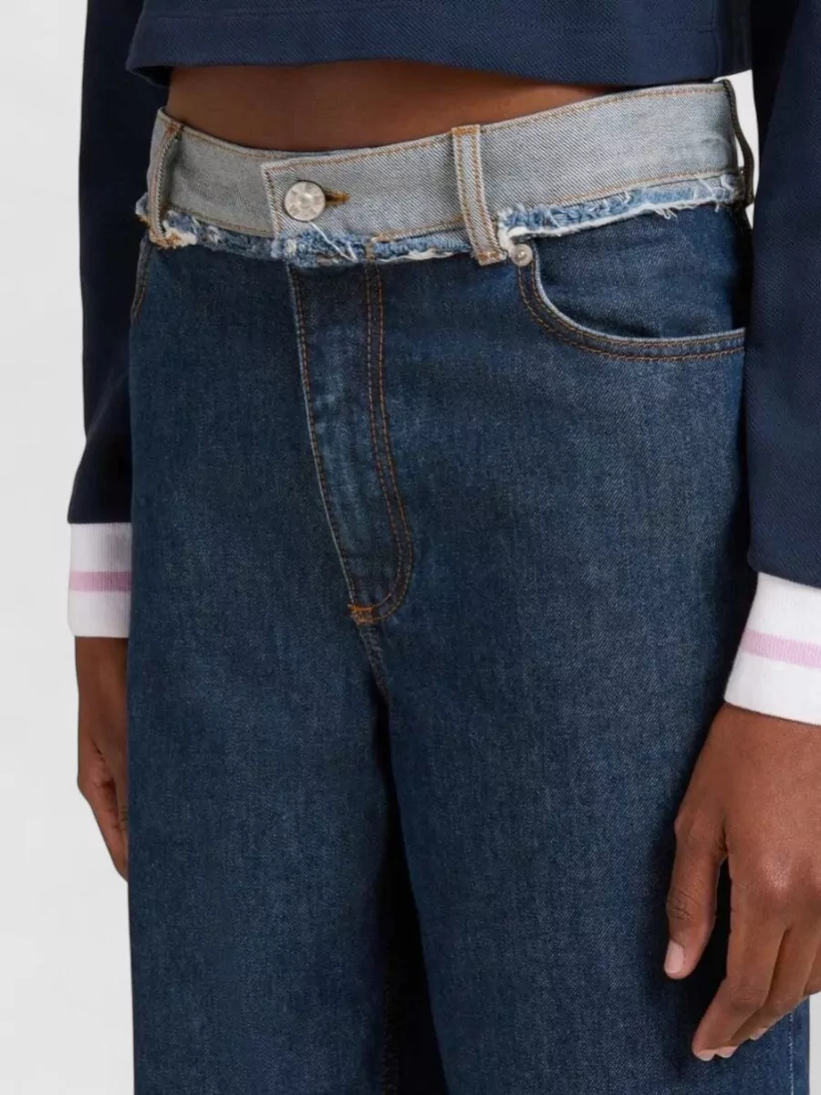 Marni Cotton Bleached Wide-Leg Jeans